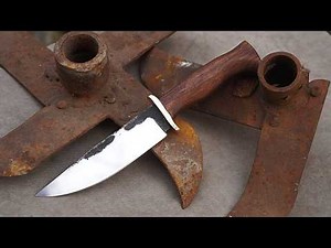 From Rusted Garden Tool to Sharp Bowie Knife