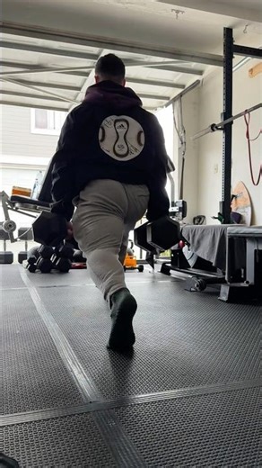 Dumbbell Loaded Long Lunge Pulses (Bottom Range Partials)