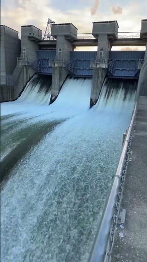 Rain water release at the alum creek dam