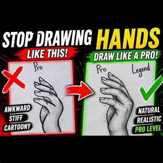 🔥How to Draw the hand in Minutes😈 (Too Easy!)💯❤️‍🔥
