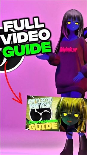 need help with obs? WATCH MY NEWEST VIDEO🤩 #vrchat #vtuber #vrchatcommunity #kirbyisepic_vr #vr