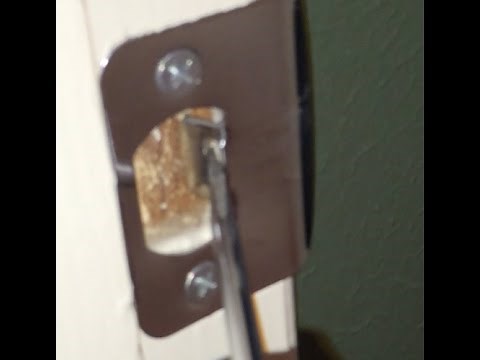 How to adjust door strike plate on rattling door.