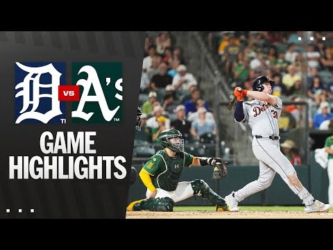 Tigers vs. A's Game Highlights (8/26/25) | MLB Highlights