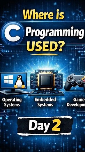 Where is C Programming Used? | Real World Uses of C | Day 2 #cprogramming #shorts #learncpp