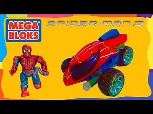 Mega Bloks Marvel Spiderman 3 Wheeler Attack Bike with Red Spiderman Toy Unboxing