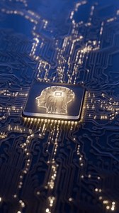 Artificial intelligence and data mining. AI model deep machine learning. Computer gpu chip technology. Futuristic cyber innovation automation and autonomous brain. Generative neural network 3D