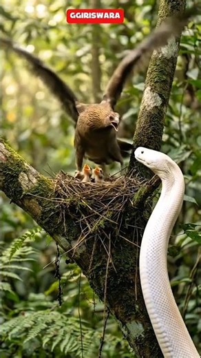 Mother Hen vs Python 🐍 | A Shocking Jungle Survival Moment #animals