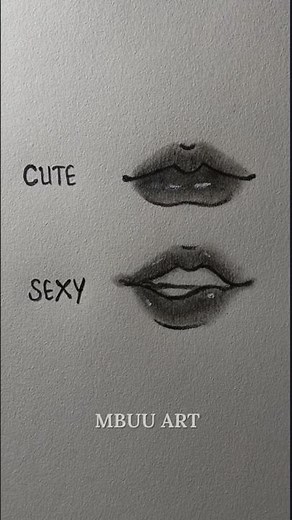 Drawing Lips Cute and Sexy tutorial✏️ #drawing #tutorial #howtodraw #lips #art