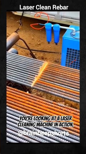 Instant Rust Removal: Watch a Laser Clean Rebar