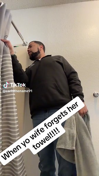 Forgot Towel Prank on Wife