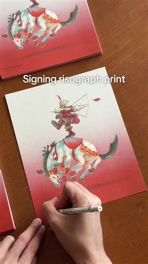 Showing some process and inspiration of the design of the Young Odin from the latest collaboration “Young Odin and Sleipnir” between @thebrushsaber and Rerunn Young Odin’s design, which I am responsible for, draws inspiration from the Mongolian horse archer, crowned with a helmet adorned with a solitary feather. He is dressed in an all-red ensemble with a petal-like skirt, completed by Tabi shoes fitted with horseshoe soles. Departing from a traditional uniform, his sleeves are reimagined as ove