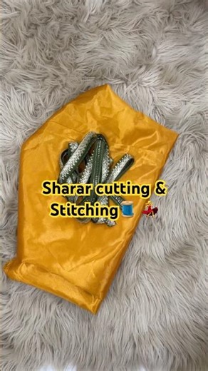 🔥Easy Sharara cutting & stitching🧵💛 |Dress Design| #shortvideo