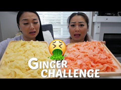 GINGER Race Challenge *Yellow & Pink Ginger Sister Challenge Mukbang | N.E Let's Eat