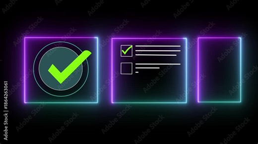 Digital checklists for business certification and quality assurance. Streamline verification processes with performance audits and check document process . HD video animated motion.