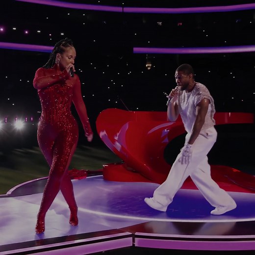 Usher and Alicia Keys Super Bowl Halftime Show Performance