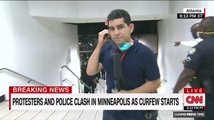 CNN reporter live as protests turn violent at CNN headquarters