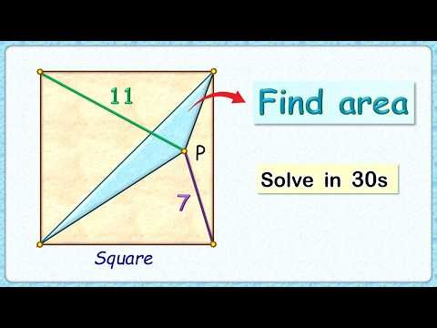 Logically solve it in 30s ......... Find area of blue triangle .... # Maths #530 #olympiad