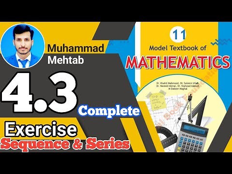 Exercise 4.3 class 11 NBF |Ex 4.3 class 11 NBF | National book foundation | Calculus Corner