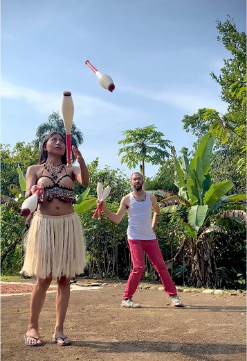 Indigenous Women's Juggling Performance in Amazon Jungle