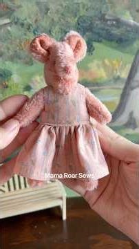 making a dress for a mouse — sewing process