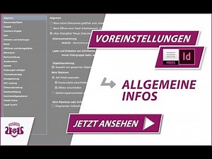 0 | Allgemeine Informationen // InDesign VOREINSTELLUNGEN