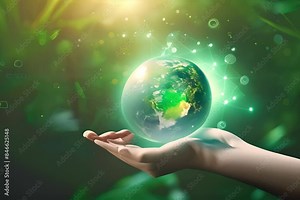 Eco-friendly earth, environmental saving with tree care planting and go green concept on volunteering hands for World environment day. slow motion video-4K