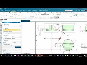 CAD NX Zeichnung Bemaßung Radius Durchmesser verkürzter Radius