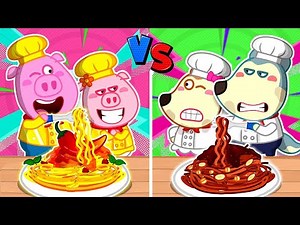Piggy Vs Wolfoo: Who Is The Best Noodle Chef? 💖Wolfoo New Episodes 2025 | Wolfoo CandyToons