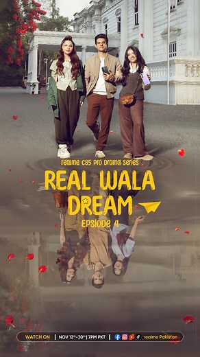 Episode 4 - Real Wala Dream | Zayn and Rida are definitely catching feelings: soft vibes, warm glances... But Zayn's sister uncovers a hidden receipt. Who really bought #realmeC85Pro for Zayn? 👀🔥 Watch it all unfold: 📅 12th–30th Nov, every alternate day 🕗 7 PM on realme TikTok, IG, FB & YouTube Shorts #RealWalaDream #realmeC85Pro #AhmedRandhawa #NoorayZeeshan #UltraBatteryUltraDisplay | realme