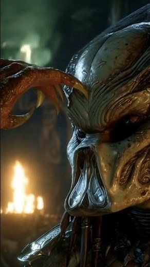 Predator Yautja Ritual – The First Scar of the Blooding Mark 🩸#predator #predatorbadlands #scifi #ai