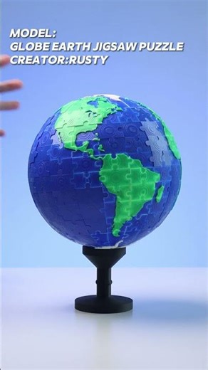 🌍 Happy Earth Day! Celebrate our planet with this 3D printed globe puzzle.