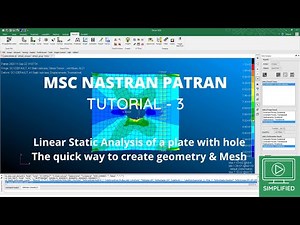 MSC NASTRAN PATRAN 3 plate with hole quick mesh