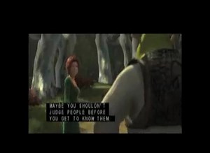 Shrek audio description clip
