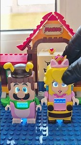 lego peach exchange suits #supermario #lego #nintendo #mario #shorts #fun #legoyoutube #viral
