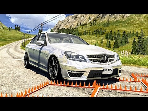 Massive Spike Strip Pileup Crashes #9 – BeamNG Drive | CrashBoomPunk