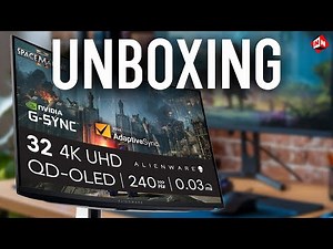Alienware AW3225QF 32" 4K UHD 240Hz Curved QD-OLED Gaming Monitor UNBOXING!