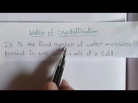 Water of crystallization|| class 10th|| acid base salt