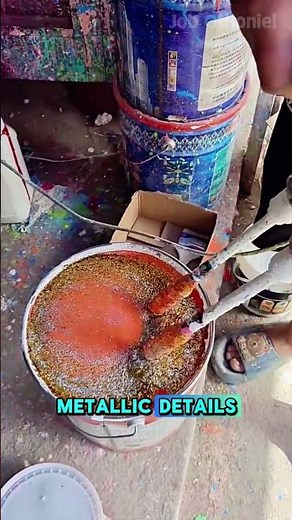 Watch how he transforms paint with metallic details!