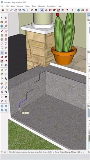 Create Curved Stairs using the “Follow Me” Tool