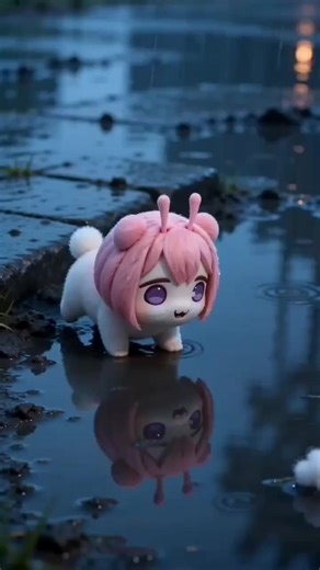 Alien Doro walking in the rain! #Doro #도로롱 #meat #うまい #Story #IA #fyp #pfypシ #Cute #Chibi #rain