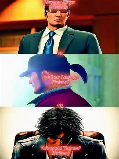 Kazuma Kiryu vs Ichiban Kasuga vs Takayuki Yagami #edit #shorts #yakuza #1vs1 #gaming #judgment