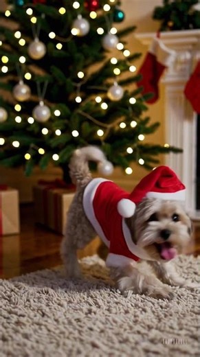 funny christmas dog video