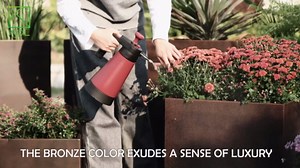 KOL 38" L.x10 W.x30 H. Tall Metal Steel Rectangular Planter Box, Durable All-Weather with Removable Shelf with 2 Mesh Vents, Modern Indoor Outdoor Home Garden Patio - No Assembly Required - Bronze