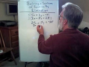 How to Solve two linear equations by the elimination method
