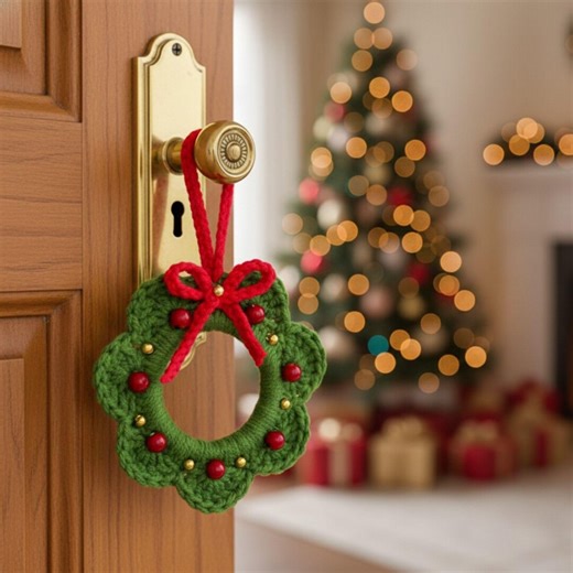 Crochet Wreath Pattern PDF With Video – Easy Christmas Ornament for Beginners - Etsy