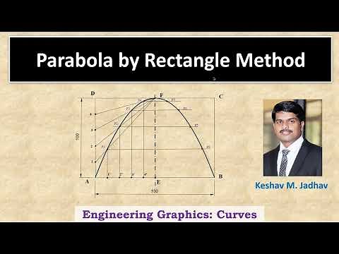 Engineering Graphics Curves Parabola by Rectangle Method