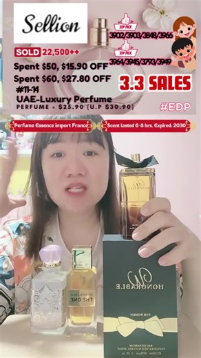 Sellion New Year's Day gifts, Honorable elegant and charming women's perfume, suitable for romantic Valentine's Day, sweet charm workplace, pure, elegant and long-lasting perfume