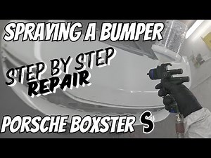Spray Painting Porsche 718 Boxster S Front Bumper, Every Step Start to Finish in Detail