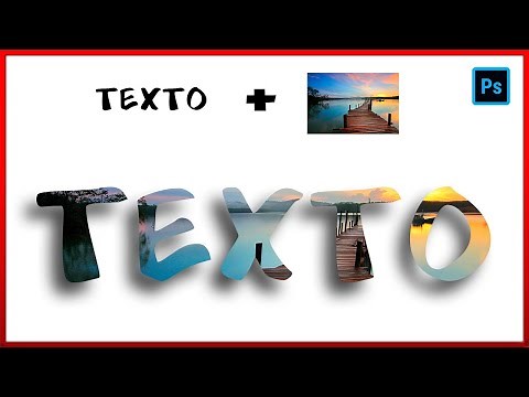 Como hacer letras con fondo de imagen en Photoshop / Texto con Imagen de Relleno Photoshop
