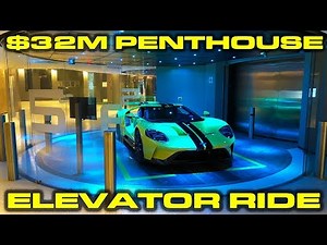 $32M Elevator ride with the new 2018 Ford GT at the Porsche Design Tower